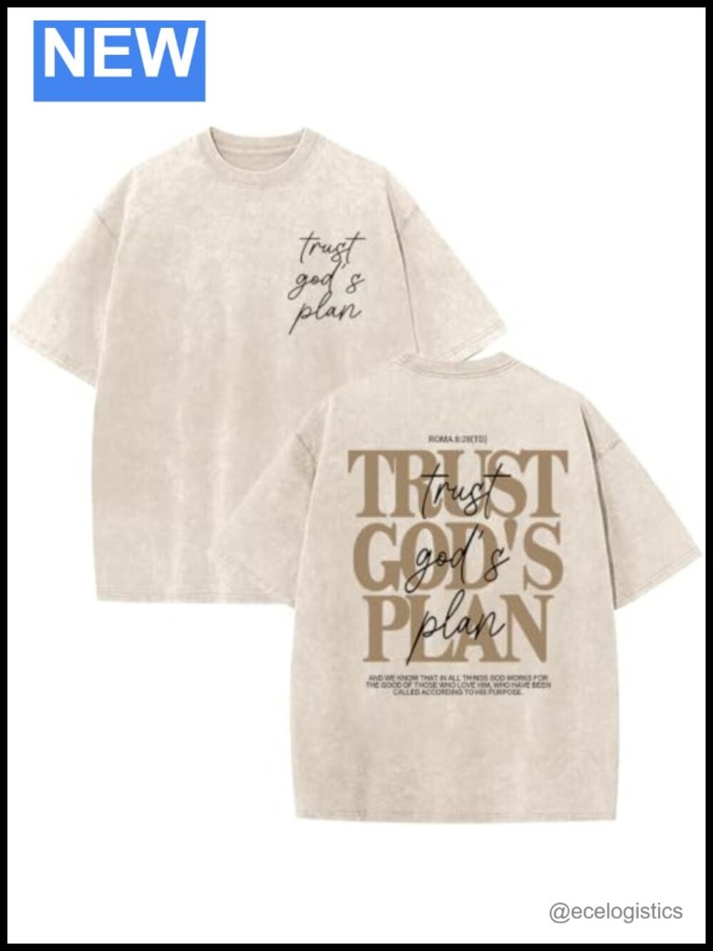 Faith Bible Verse Vintage Acid Wash Graphic Tee for Men